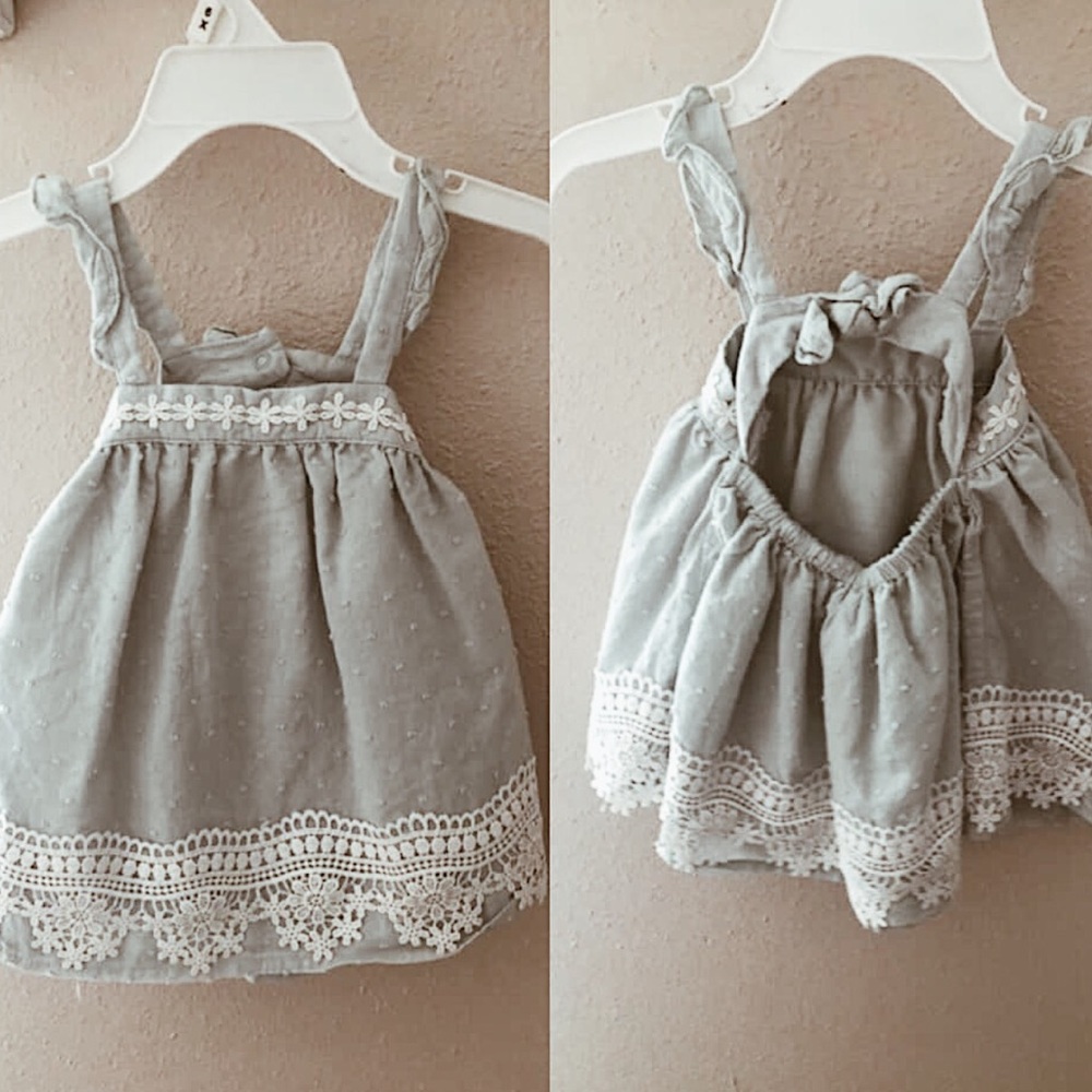 Light Blue Sundress With Open Back